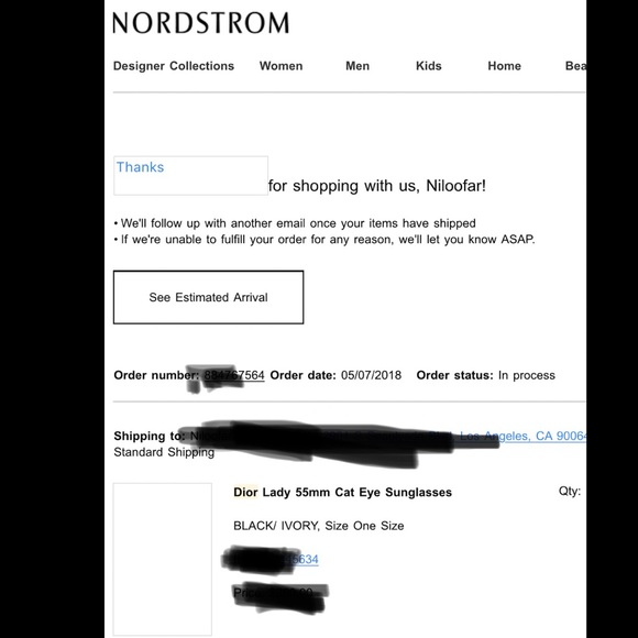 Dior Lady 55 mm Cat Eye Sunglasses - Picture 8 of 8